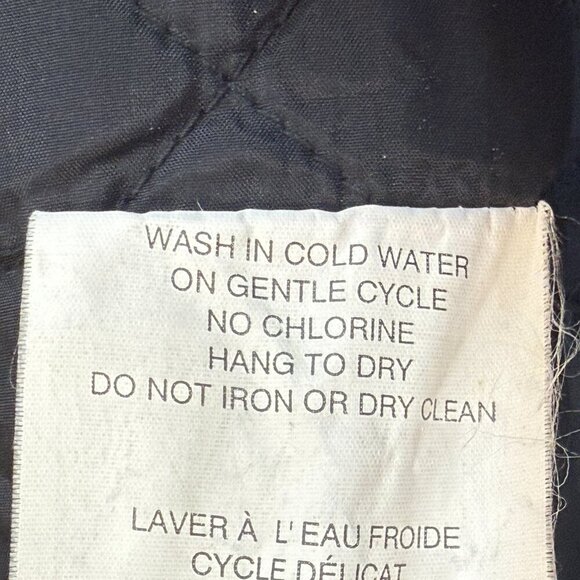 Vintage Jacket Coat Green Black Full Zip Quilted Lining 80s 90s Live Wire XL - Picture 14 of 15